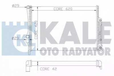 KALE OTO RADYATOR 360400 -  Радиатор, охлаждение двигателя